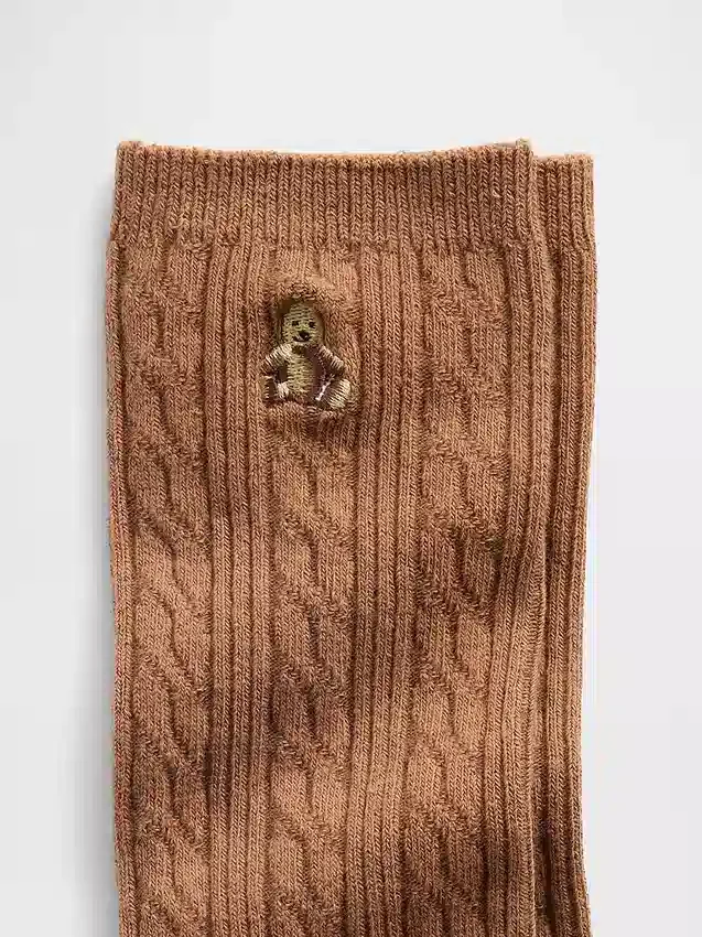 Ponožky s pleteným vzorem Brannan Bear