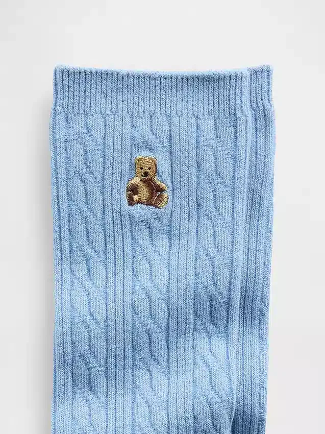 Ponožky s pleteným vzorem Brannan Bear