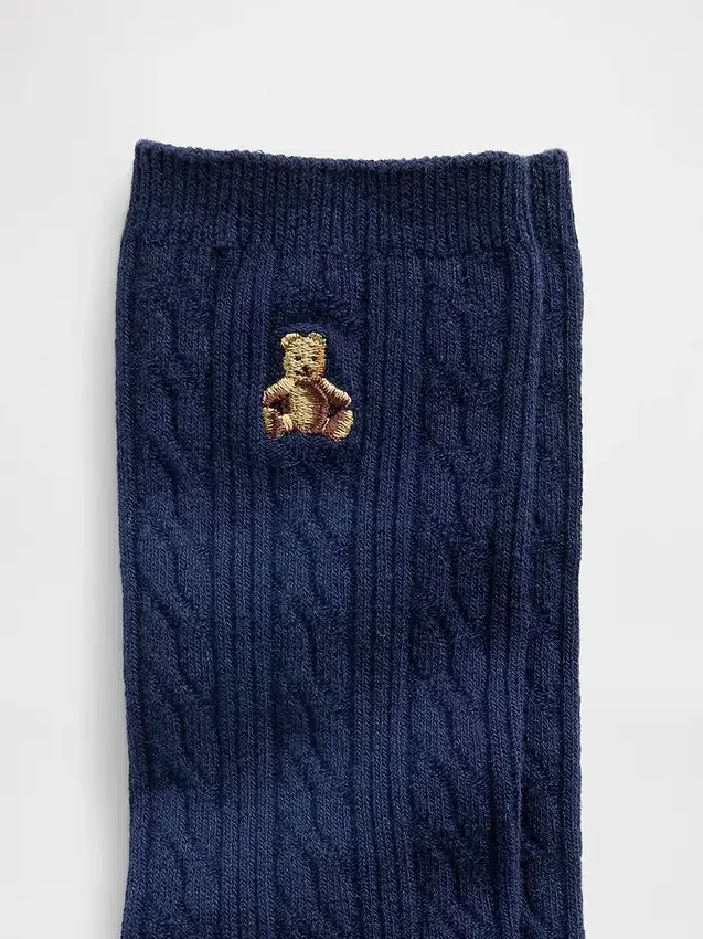 Ponožky s pleteným vzorem Brannan Bear