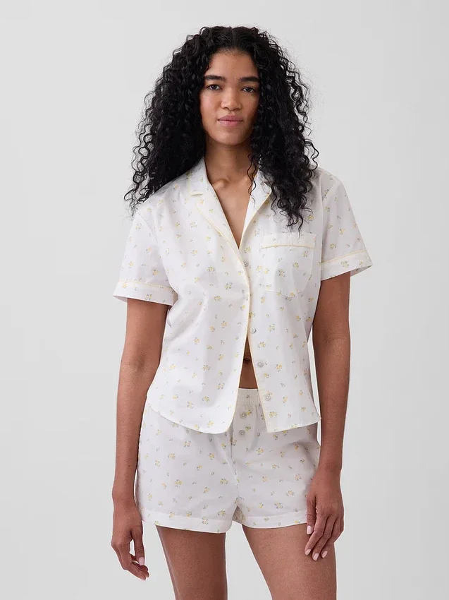 Popelinová pyžamová košile