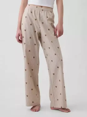 Popelínové pyžamové kalhoty