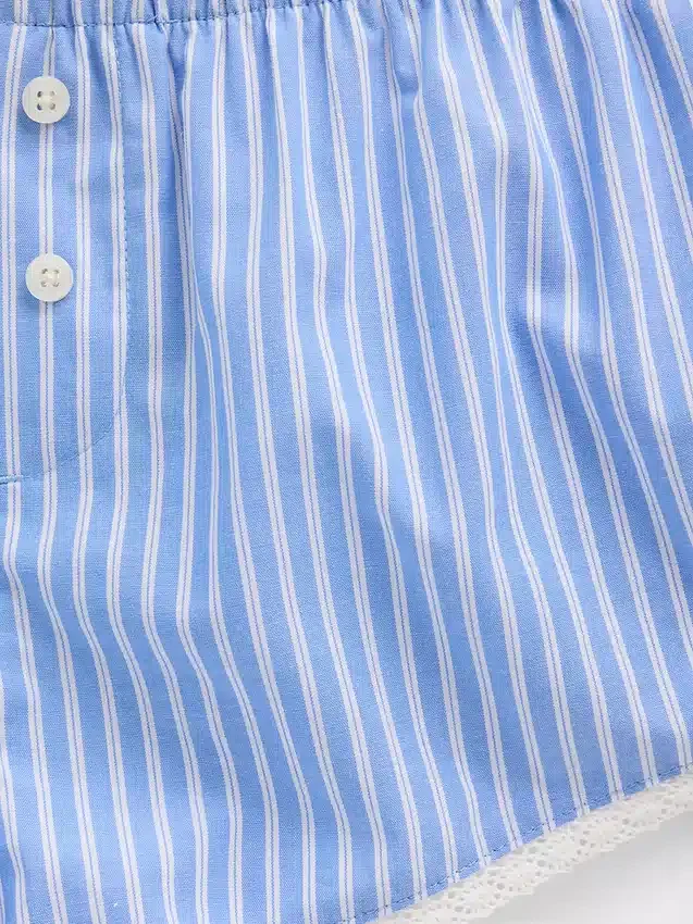 Popelínové pyžamové šortky typu bloomer