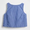Popelínové tílko s výstřihem do lodičky