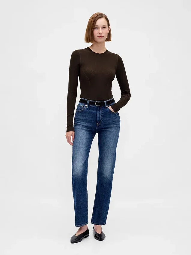 Průsvitný žebrovaný svetr-body