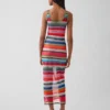 Průsvitné maxi šaty Gapstudio Happy Stripe