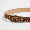 Pás z telecí kůže s leopardím vzorem