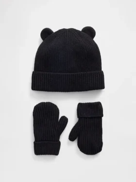 Sada čepice a rukavic CashSoft Bear pro miminka a Batolata