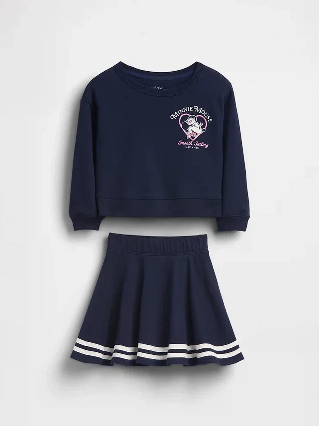 Sada GAP × Disney Miminka a Batolata Vintagesoft Terry Skort