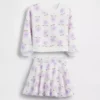 Sada květinové sukně a mikiny pro miminka a batolata z materiálu Vintagesoft