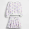 Sada květinové sukně a mikiny pro miminka a batolata z materiálu Vintagesoft
