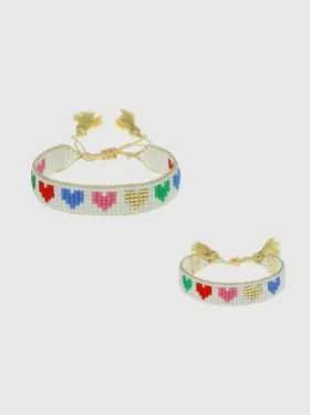 Sada náramků Hart Mini and Me Rainbow Hearts