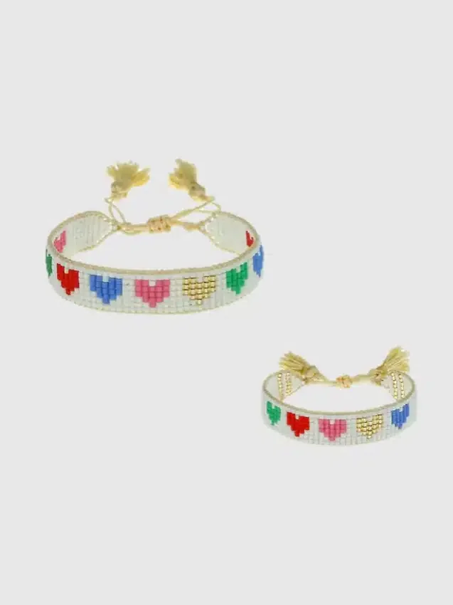 Sada náramků Hart Mini and Me Rainbow Hearts