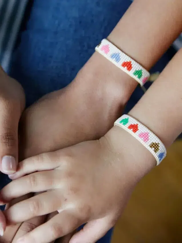 Sada náramků Hart Mini and Me Rainbow Hearts