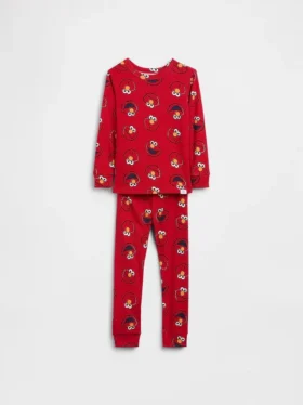Sada pyžama pro miminka a Batolata Sesame Street z organické česané bavlny s motivem Elma