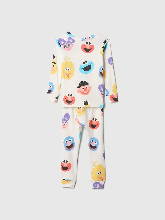 Sada pyžama z organické česané bavlny Sesame Street pro Miminka a Batolata