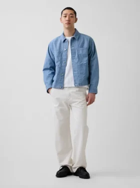 Sako z chambray v boxy střihu