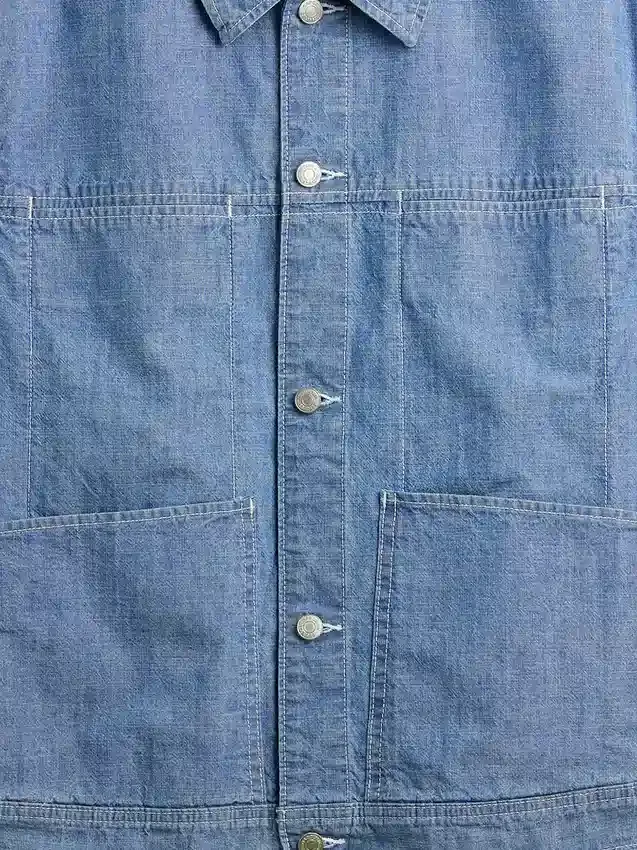 Sako z chambray v boxy střihu