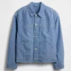 Sako z chambray v boxy střihu