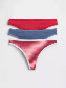Tanga z organické strečové bavlny (balení po 3 kusech)