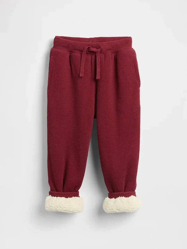 Teplé joggingové kalhoty pro miminka a batolata s podšívkou ze sherpy