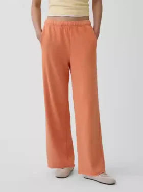Tepláky Vintagesoft z froté s širokými nohavicemi