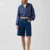 Texturovaná bavlněná mikina s polovičním zipem v oversized střihu