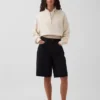 Texturovaná bavlněná mikina s polovičním zipem v oversized střihu