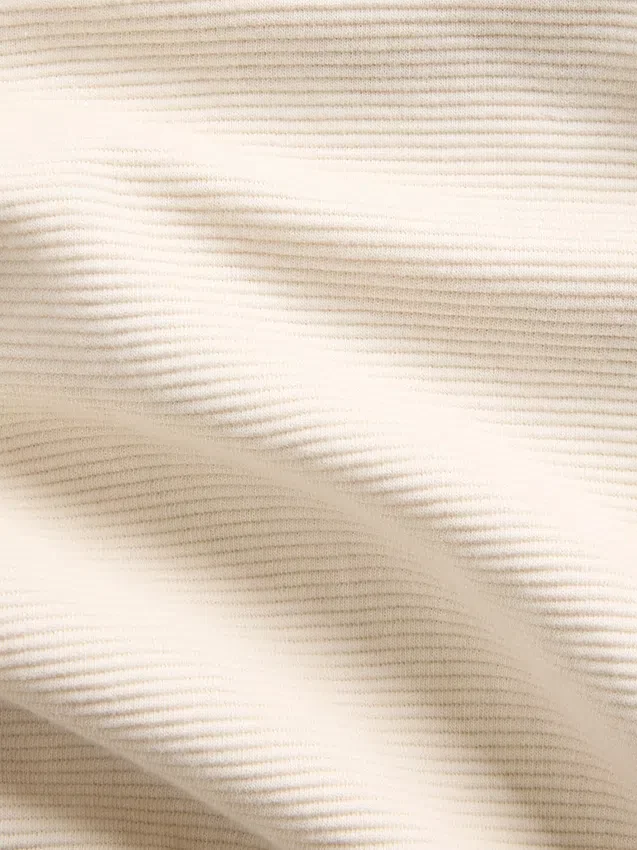 Texturovaná bavlněná mikina s polovičním zipem v oversized střihu