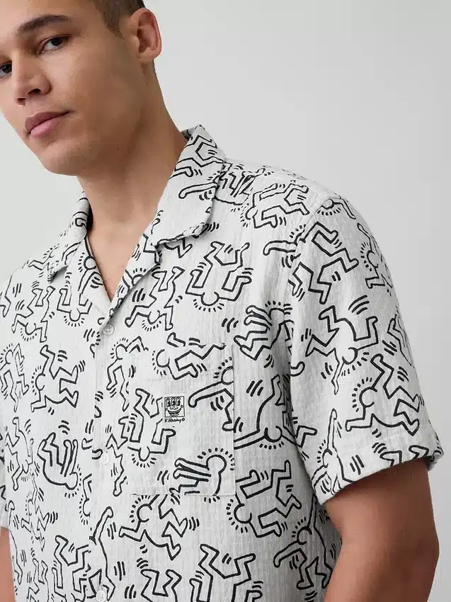 Texturovaná košile Keith Haring