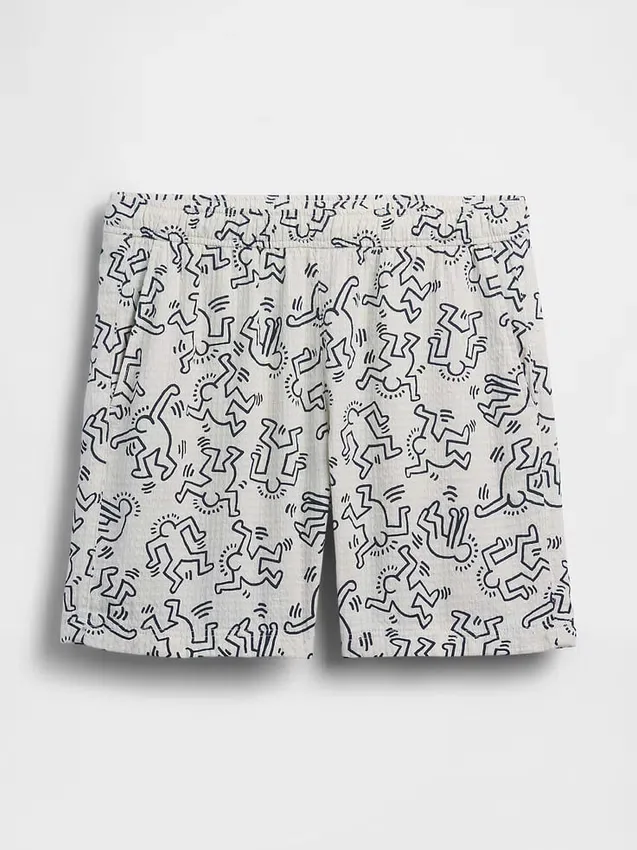 Texturované volné šortky Keith Haring