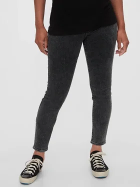 Těhotenské skinny džíny s vsadkou