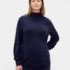 Těhotenský svetr s rolákem z materiálu CashSoft