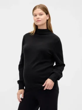 Těhotenský svetr s rolákem z materiálu CashSoft