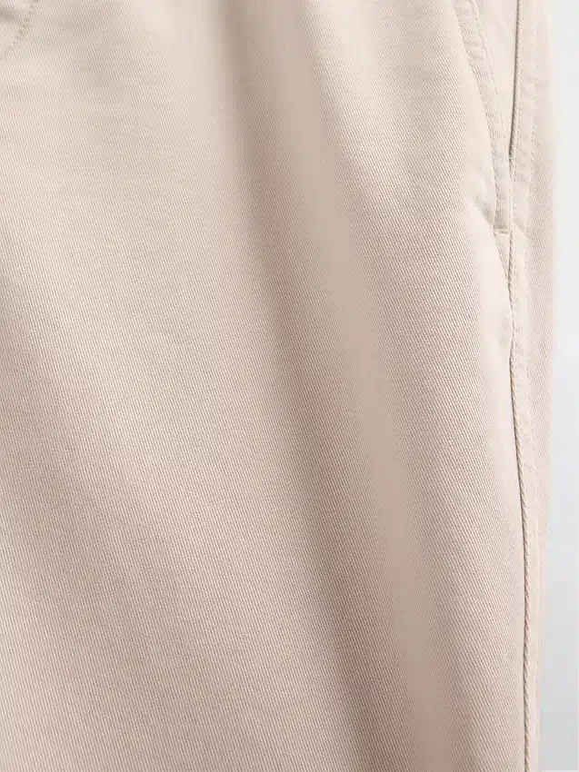 Těžké keprové kalhoty v uvolněném rovném střihu