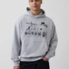 Těžká mikina s kapucí Jean-Michel Basquiat