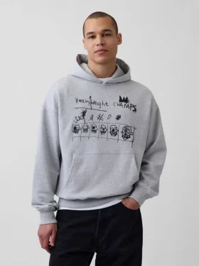 Těžká mikina s kapucí Jean-Michel Basquiat