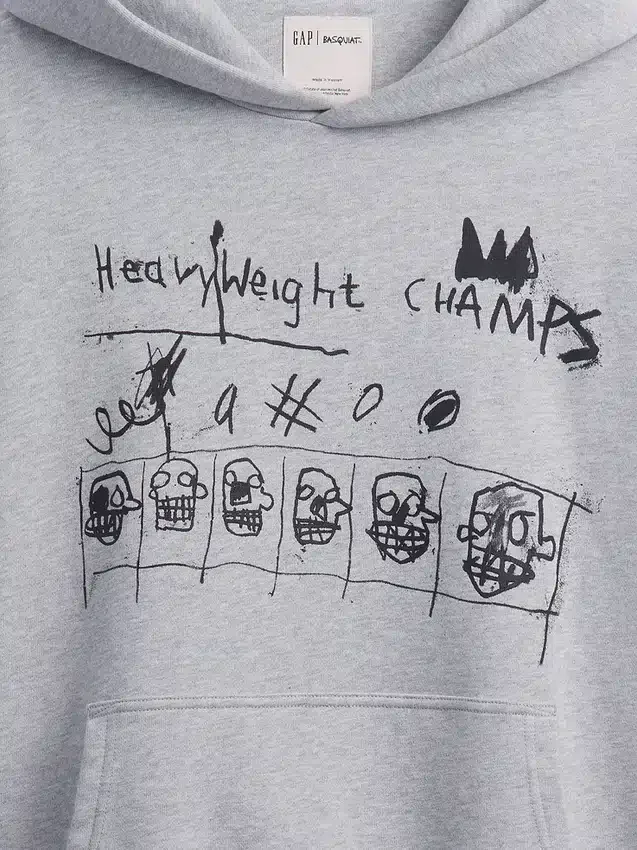 Těžká mikina s kapucí Jean-Michel Basquiat