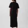 Těžké oversized maxi tričkové šaty