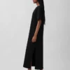 Těžké oversized maxi tričkové šaty