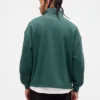 Těžký oversized pulovr s logem a čtvrtinovým zipem
