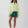 Těžký oversized pulovr s logem a čtvrtinovým zipem