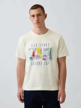 Těžké tričko s potiskem Gap Sport