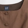 Top s knoflíky z lněné směsi