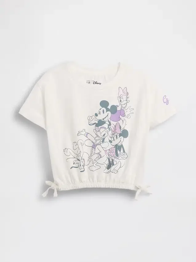 Tričko GAP × Disney Miminka a Batolata z organické bavlny s mašlí a potiskem