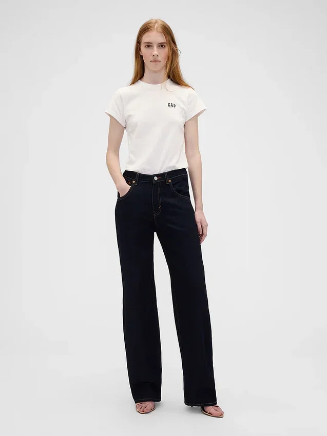 Tričko GAP × Victoria Beckham z organické bavlny s logem