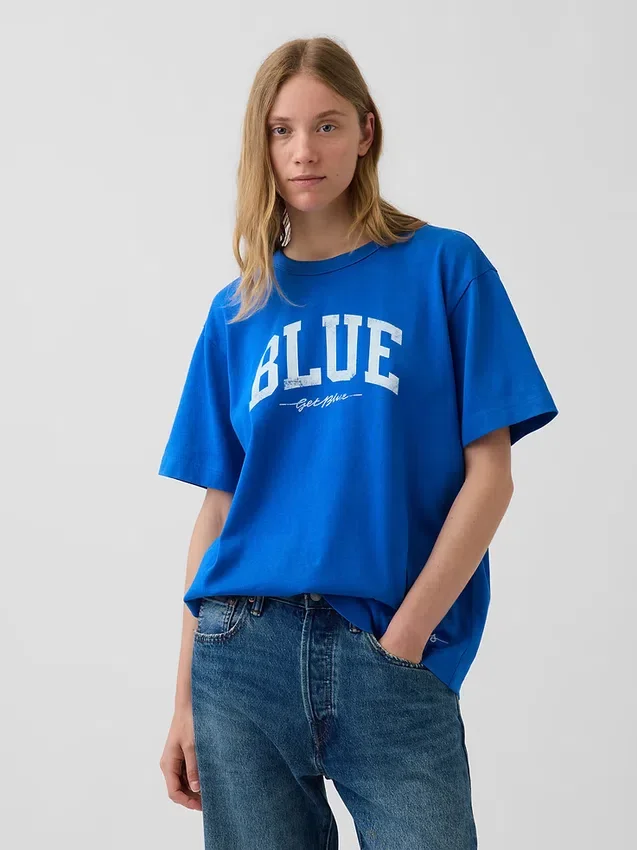 Tričko Get Blue s volným střihem a logem