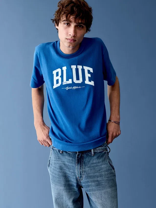 Tričko Get Blue s volným střihem a logem