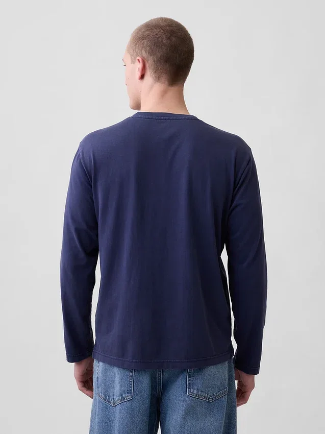 Tričko Henley s volným střihem