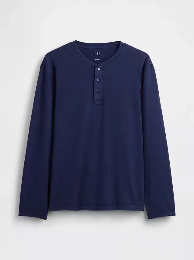 Tričko Henley s volným střihem