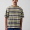 Tričko Keith Haring s pruhy v oversized střihu